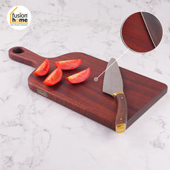 Food Fusion WeCut Cutting Board - Solid Muhagney Wood