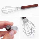 Food Fusion Whisk Medium - Wooden handle