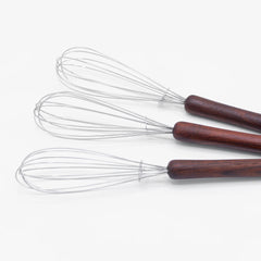 Food Fusion Whisk Medium - Wooden handle
