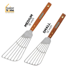 Fish Spatula / Multi Purpose Spatula - Stainless Steel with Wooden Handle