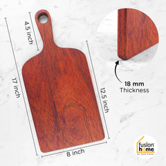 Food Fusion WeCut Cutting Board - Solid Muhagney Wood