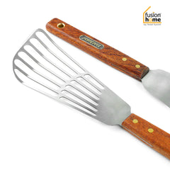 Fish Spatula / Multi Purpose Spatula - Stainless Steel with Wooden Handle