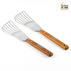 Fish Spatula / Multi Purpose Spatula - Stainless Steel with Wooden Handle