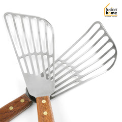 Fish Spatula / Multi Purpose Spatula - Stainless Steel with Wooden Handle