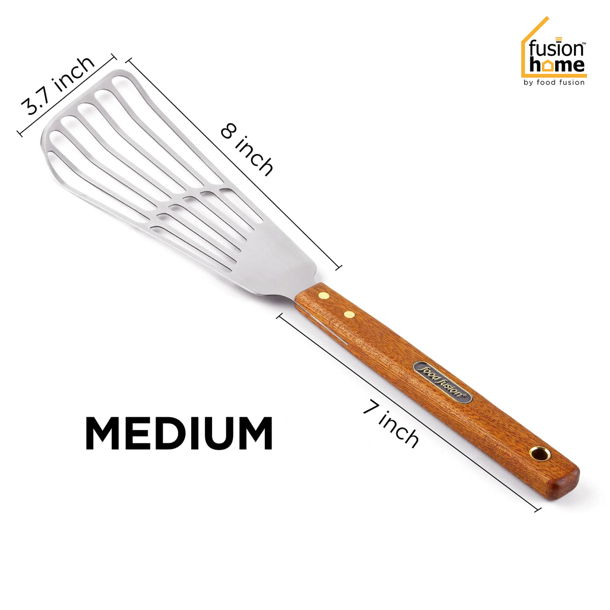 Fish Spatula / Multi Purpose Spatula - Stainless Steel with Wooden Handle